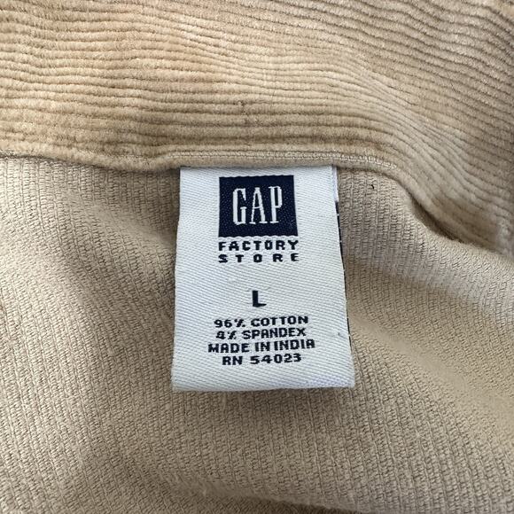 Vintage Gap Corduroy Jacket Women Large Tan Trucker Western Y2K Grunge - Picture 10 of 12